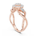 Seravelle Floral Twist Diamond Ring