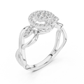Seravelle Floral Twist Diamond Ring