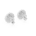 Elowenna Floral Pave Diamond Stud Earrings
