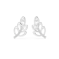 Aurellia Leaf-Vine Diamond Stud Earrings