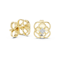 Elowen Floral Halo Diamond Earrings