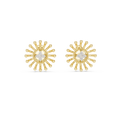 Aurelia Floral Sunburst Diamond Earrings