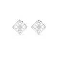 Aurevielle Square Floral Diamond Earrings