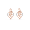 Avelisse Sculpted Leaf Pavé Diamond Earrings