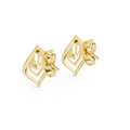 Avelisse Sculpted Leaf Pavé Diamond Earrings