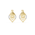 Avelisse Sculpted Leaf Pavé Diamond Earrings