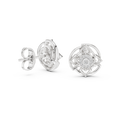 Calivienne Geometric Halo Diamond Earrings