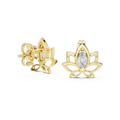 Lysavienne Marquise Floral Diamond Earrings