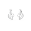 Lysavienne Curved Arc Diamond Earrings