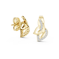 Lysavienne Curved Arc Diamond Earrings
