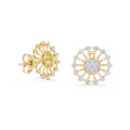 Aurevielle Radiant Circle Diamond Earrings