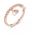 Aurelia Beaded Curve Diamond Ring