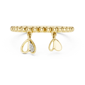 Aurelia Beaded Curve Diamond Ring