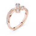 Virellienne Floral Twist Diamond Ring