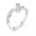 Virellienne Floral Twist Diamond Ring