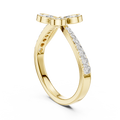 Virellienne Floral Twist Diamond Ring