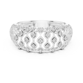 Calverienne Openwork Lattice Diamond Ring