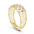 Calverienne Openwork Lattice Diamond Ring
