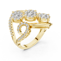 Rosavienne Triple Cluster Diamond Ring