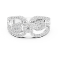 Celestienne Double Oval Cluster Diamond Ring