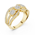 Celestienne Double Oval Cluster Diamond Ring