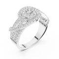 Varellienne Triple-Stone Pavé Diamond Ring