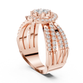 Avelisse Radiant Fan Cluster Diamond Ring
