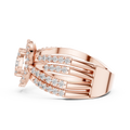 Avelisse Radiant Fan Cluster Diamond Ring