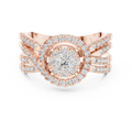 Avelisse Radiant Fan Cluster Diamond Ring