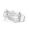 Avelisse Radiant Fan Cluster Diamond Ring