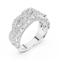 Celestienne Pavé Halo Diamond Ring