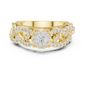 Celestienne Pavé Halo Diamond Ring