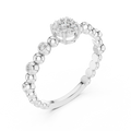 Lunavienne Bezel Halo Diamond Ring