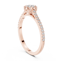 Elarienne Classic Solitaire Pavé Diamond Ring