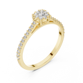 Elarienne Classic Solitaire Pavé Diamond Ring