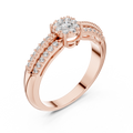 Elarienne Floral Halo Diamond Ring