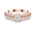 Elarienne Floral Halo Diamond Ring