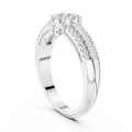 Elarienne Floral Halo Diamond Ring