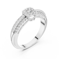 Elarienne Floral Halo Diamond Ring