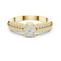 Elarienne Floral Halo Diamond Ring