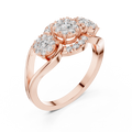 Aurevienne Triple Bloom Diamond Ring