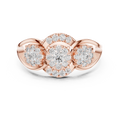 Aurevienne Triple Bloom Diamond Ring