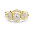 Aurevienne Triple Bloom Diamond Ring