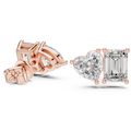 Thalisse Heart & Emerald-Cut Diamond Earrings