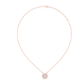 Seraphina 15.3 mm Hexagonal Halo Diamond Necklace