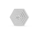 Seraphina 15.3 mm Hexagonal Halo Diamond Necklace