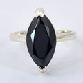 2 Ct Certified Beautiful Marquise Shape Black Diamond Ring With Diamond Accents, Stunning Look & Great Brilliance (Copy) - ZeeDiamonds