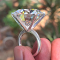 HUGE 115 Ct White Moissanite Ring , Excellent Cut Great Shine & Bling, Wedding GIft - ZeeDiamonds