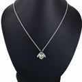 2.70Ct Light Champagne Pendant – White Moissanite in Silver Setting - ZeeDiamonds