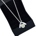 2.70Ct Light Champagne Pendant – White Moissanite in Silver Setting - ZeeDiamonds